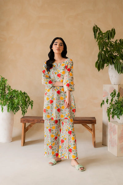 Premium Lawn Summer 2 Piece Dress - 002